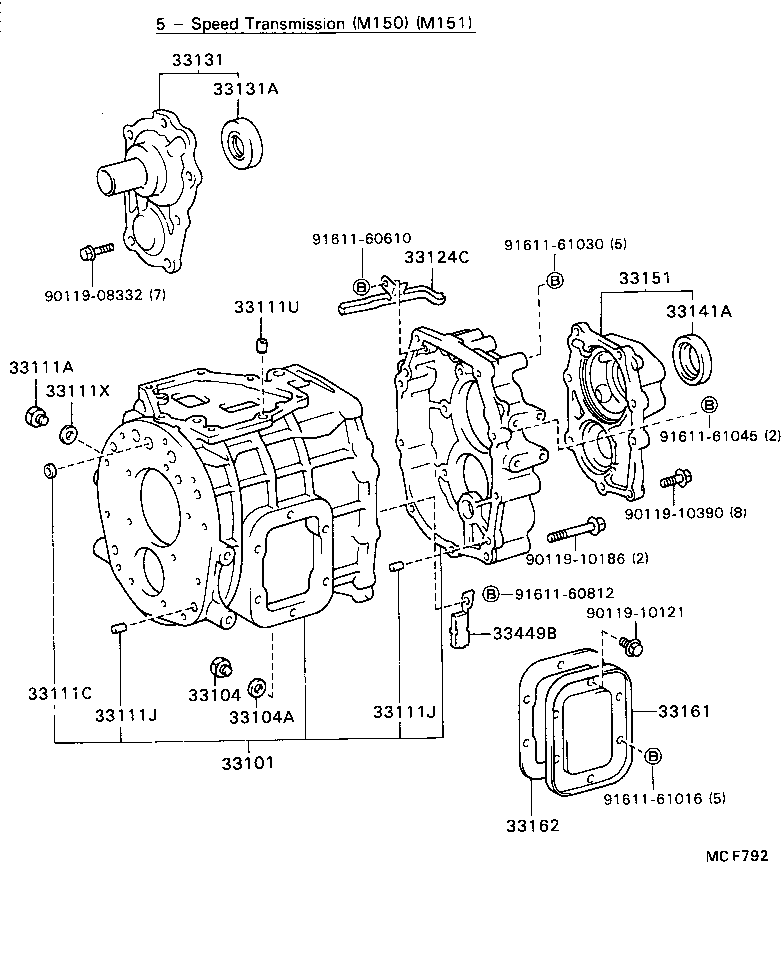  DYNA TOYOACE |  CLUTCH HOUSING TRANSMISSION CASE MTM