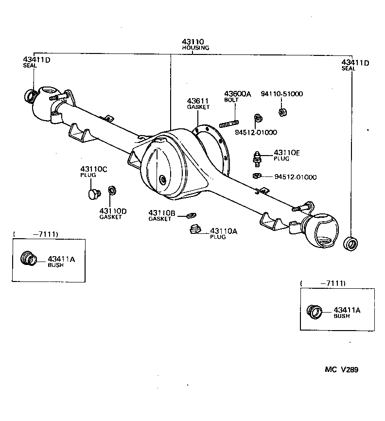  LAND CRUISER VAN |  FRONT AXLE HOUSING DIFFERENTIAL