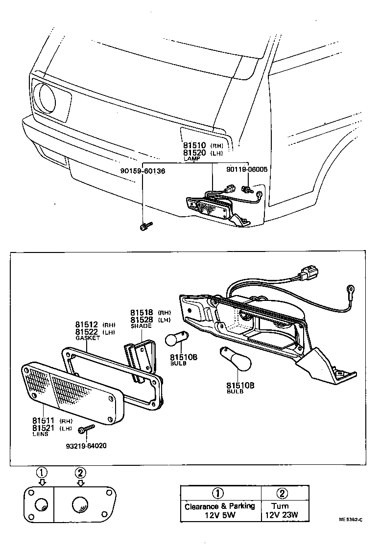  TOWN MASTERACE V WG |  FRONT TURN SIGNAL LAMP