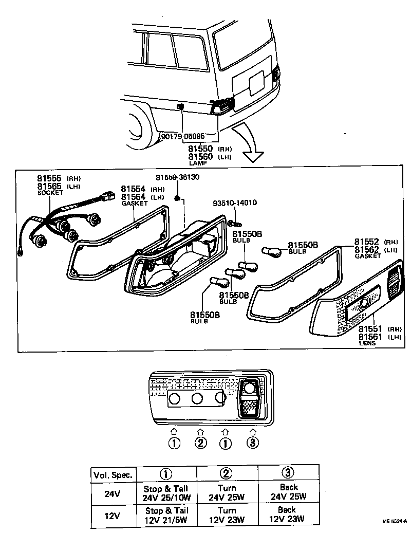  COASTER |  REAR COMBINATION LAMP