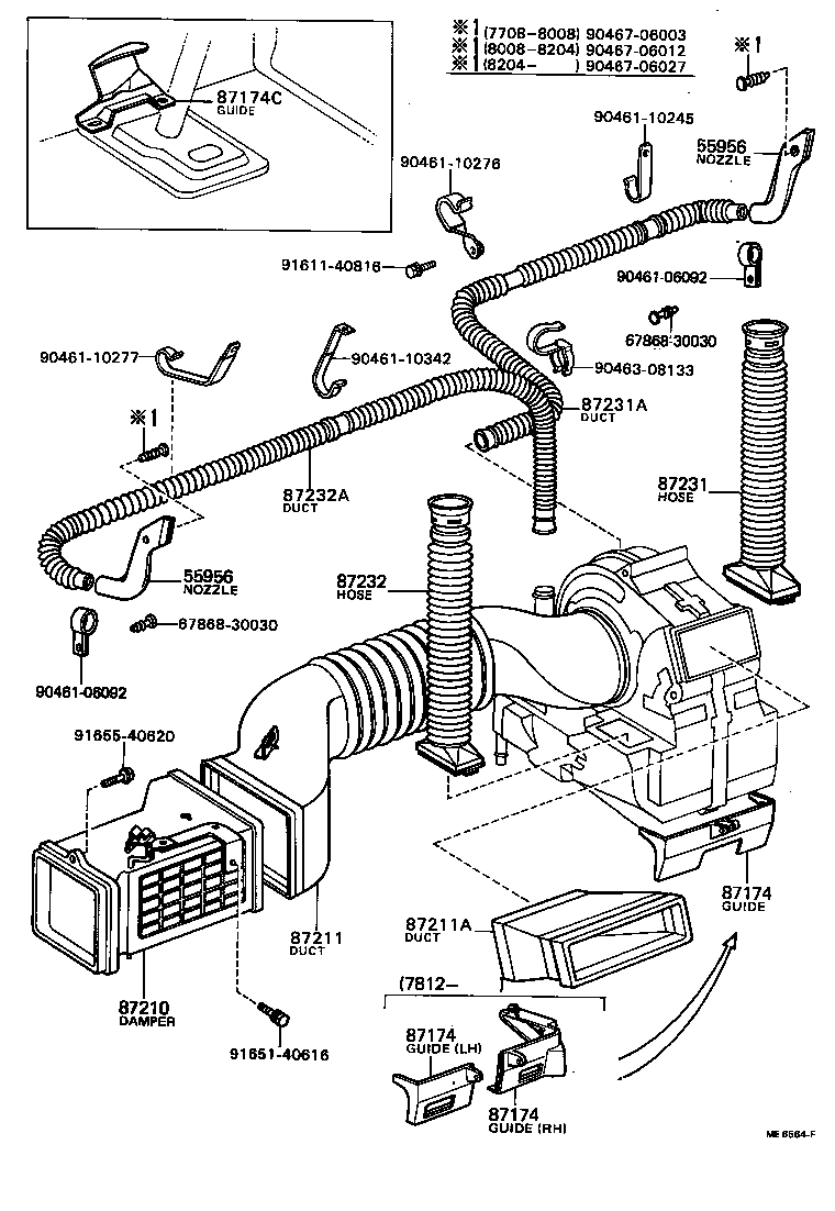 DYNA |  HEATING AIR CONDITIONING CONTROL AIR DUCT