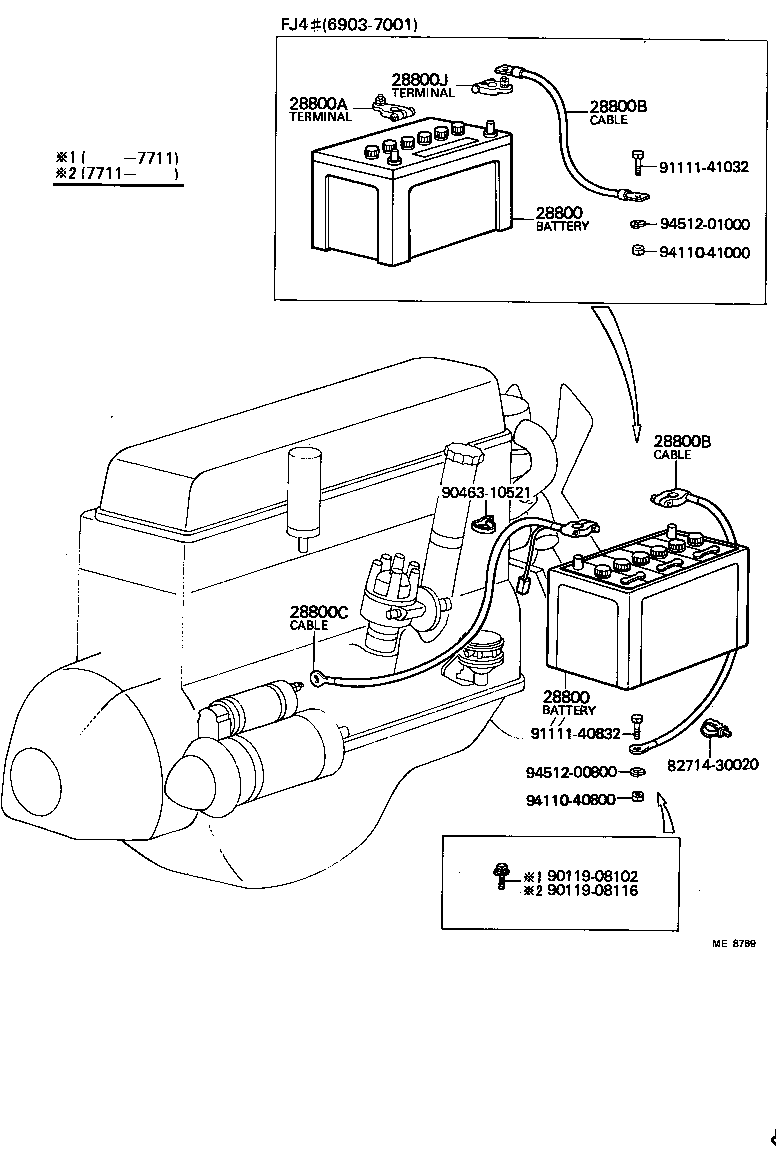  LAND CRUISER VAN |  BATTERY BATTERY CABLE