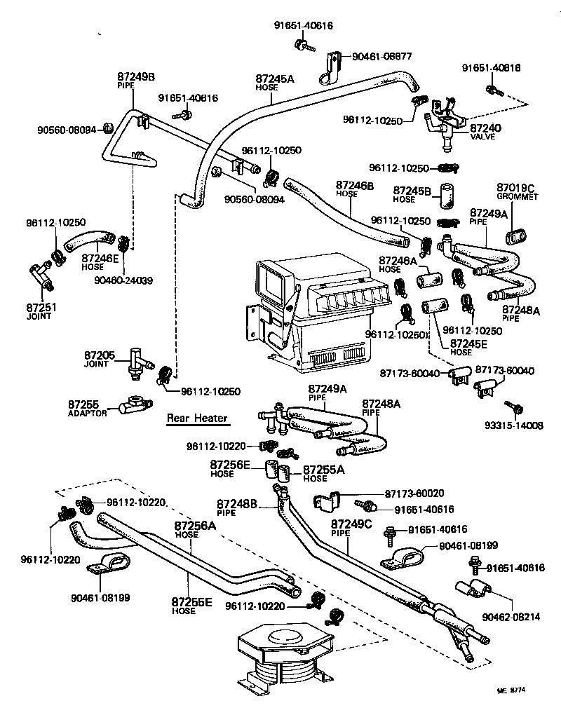  LAND CRUISER VAN |  HEATING AIR CONDITIONING WATER PIPING