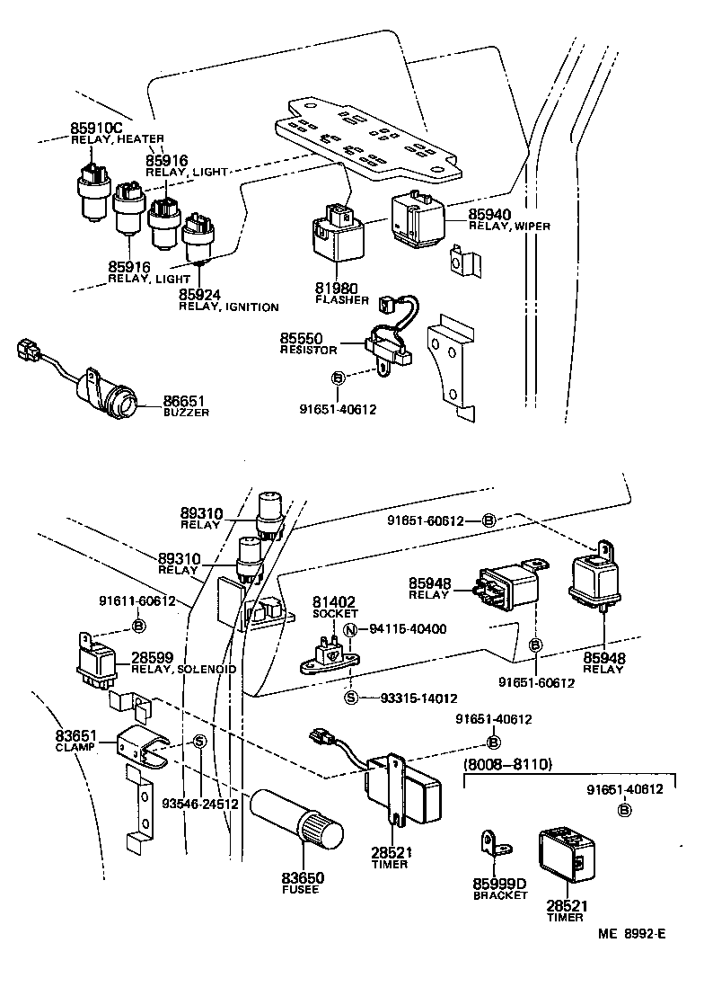  LAND CRUISER VAN |  SWITCH RELAY COMPUTER