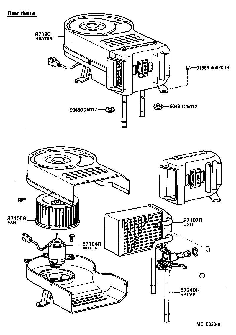  LAND CRUISER VAN |  HEATING AIR CONDITIONING HEATER UNIT BLOWER