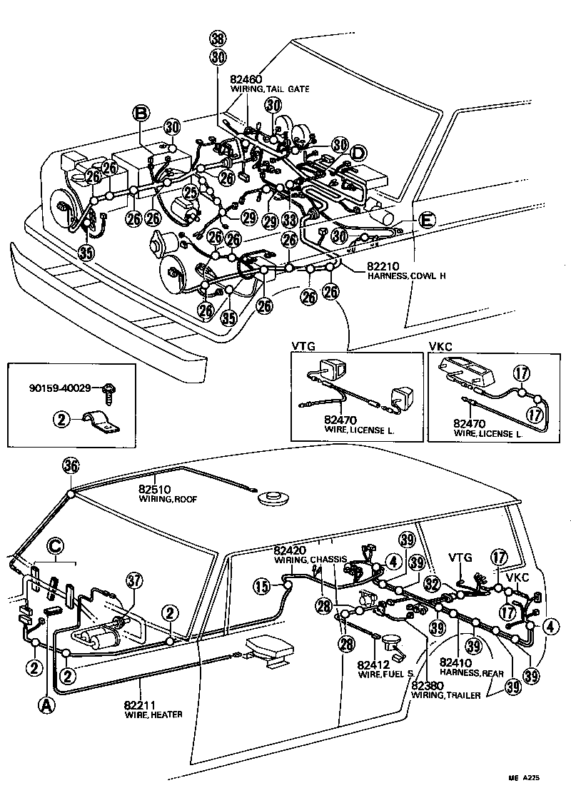  LAND CRUISER VAN |  WIRING CLAMP