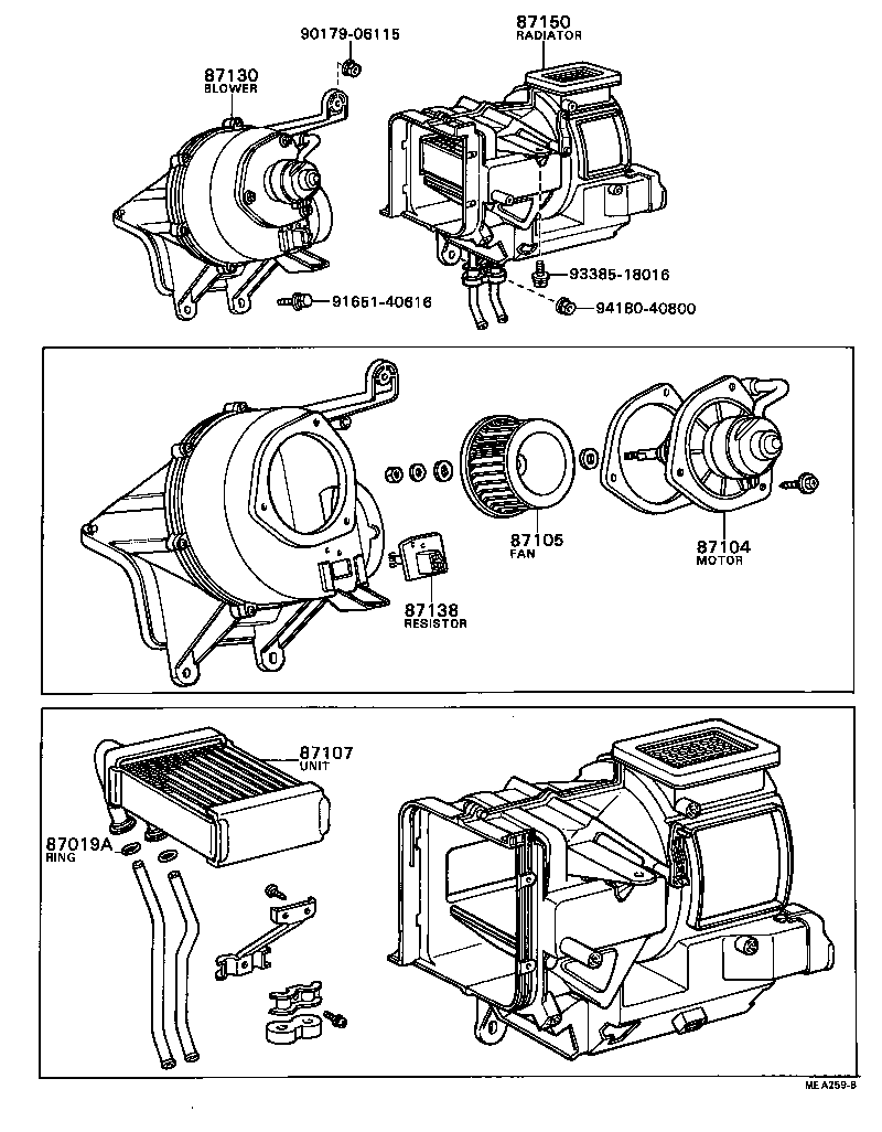  TOWN MASTERACE V WG |  HEATING AIR CONDITIONING HEATER UNIT BLOWER