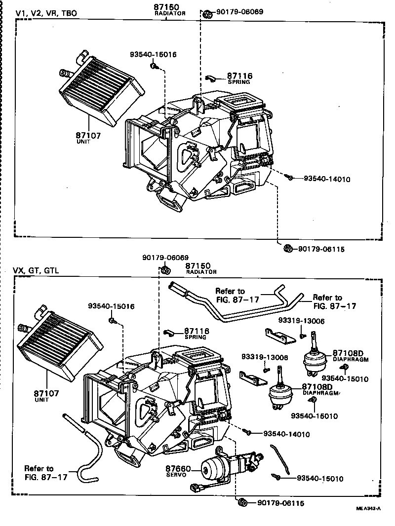  SOARER |  HEATING AIR CONDITIONING HEATER UNIT BLOWER