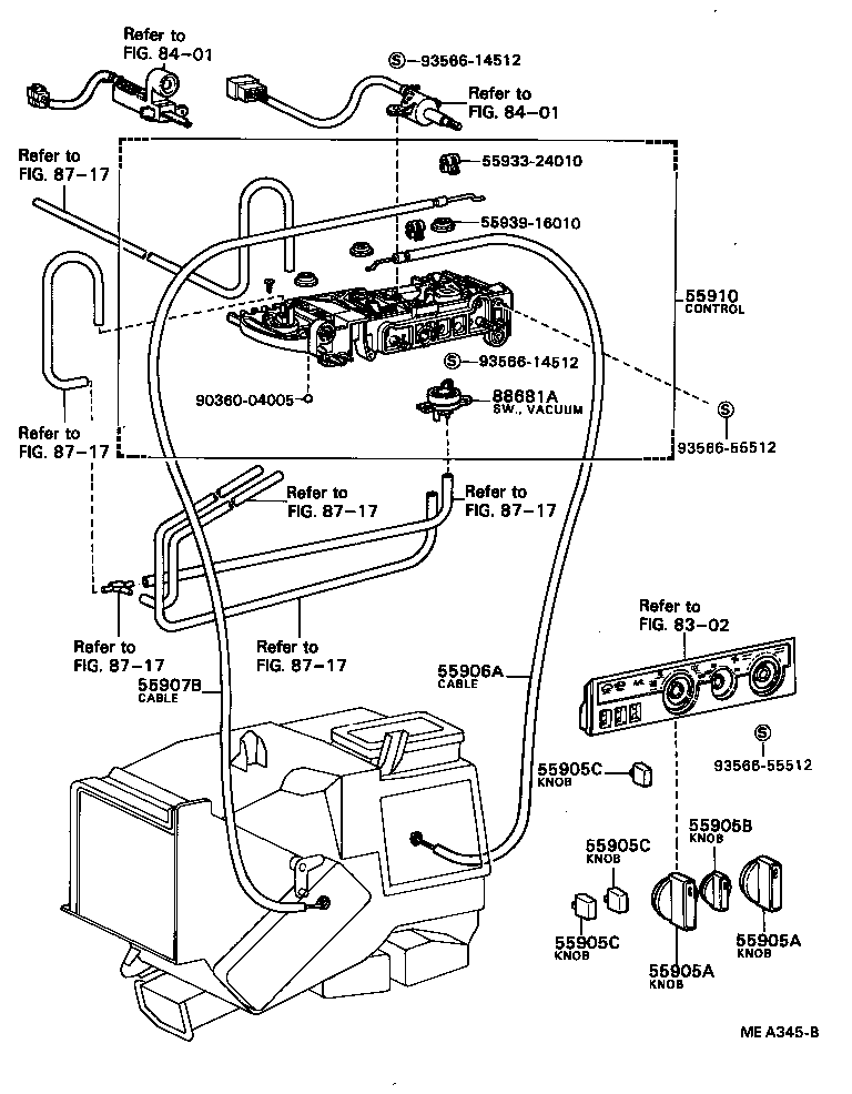  SOARER |  HEATING AIR CONDITIONING CONTROL AIR DUCT
