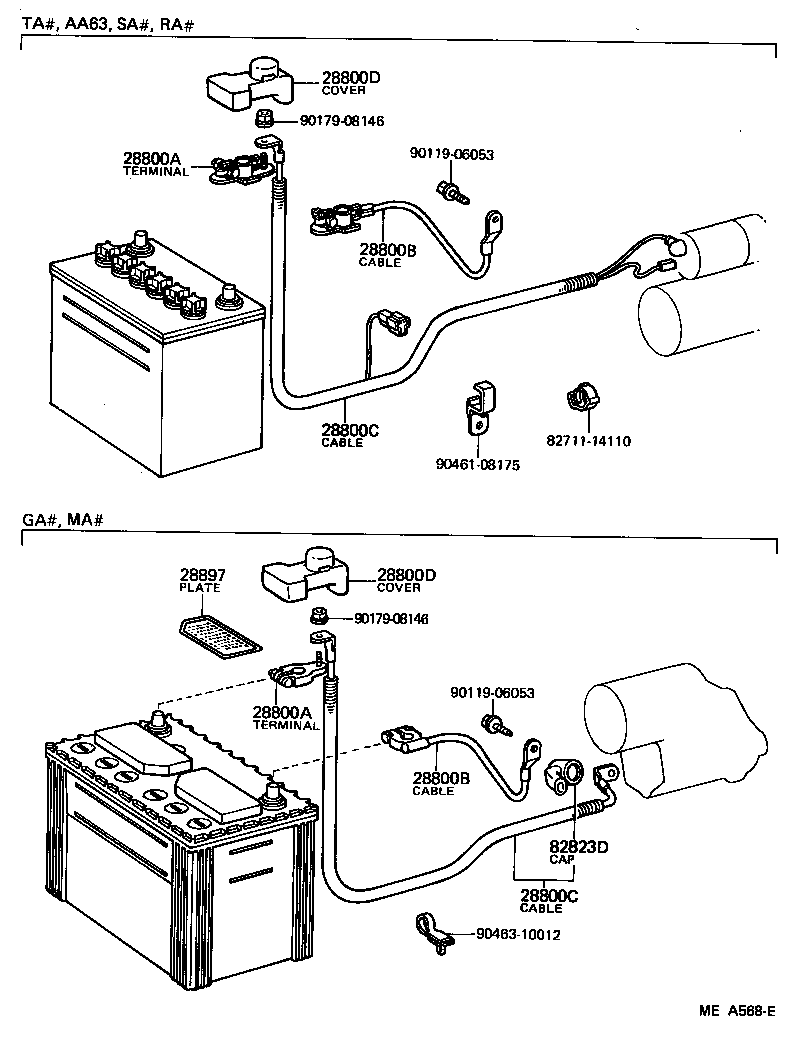 CELICA |  BATTERY BATTERY CABLE