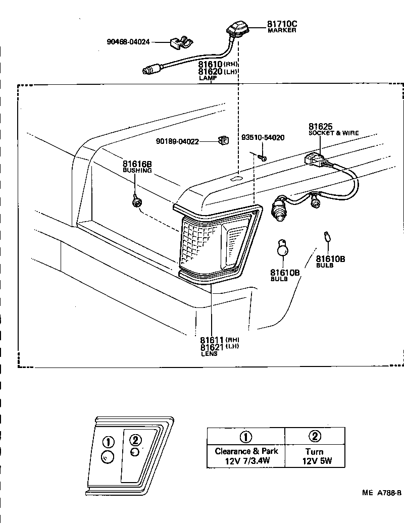  CROWN |  FRONT CLEARANCE LAMP