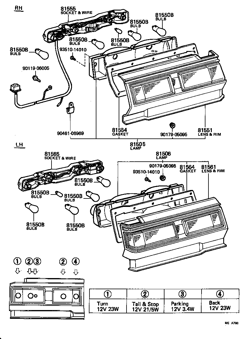  CROWN |  REAR COMBINATION LAMP