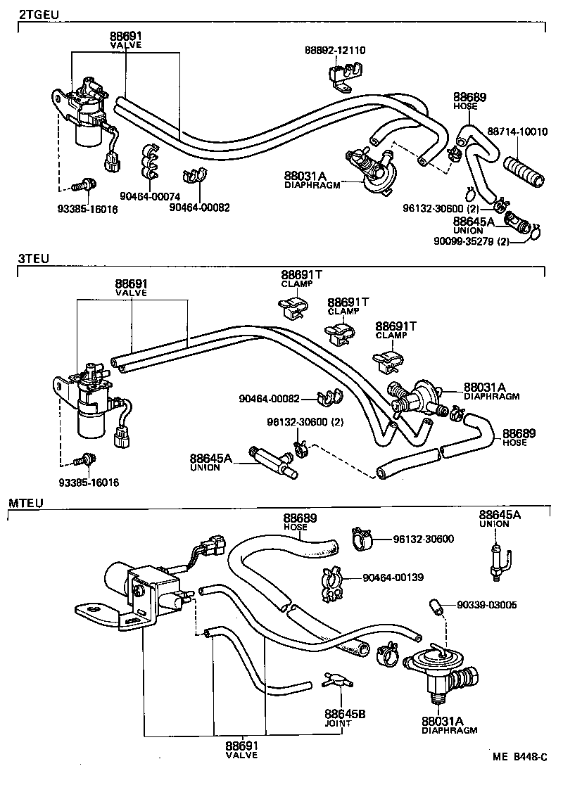  CELICA |  HEATING AIR CONDITIONING VACUUM PIPING