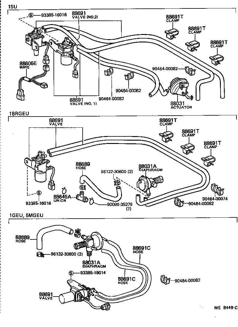  CELICA |  HEATING AIR CONDITIONING VACUUM PIPING