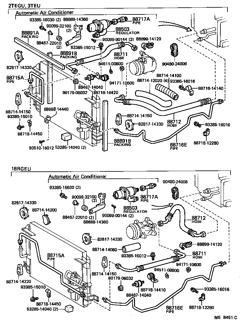  CELICA |  HEATING AIR CONDITIONING COOLER PIPING