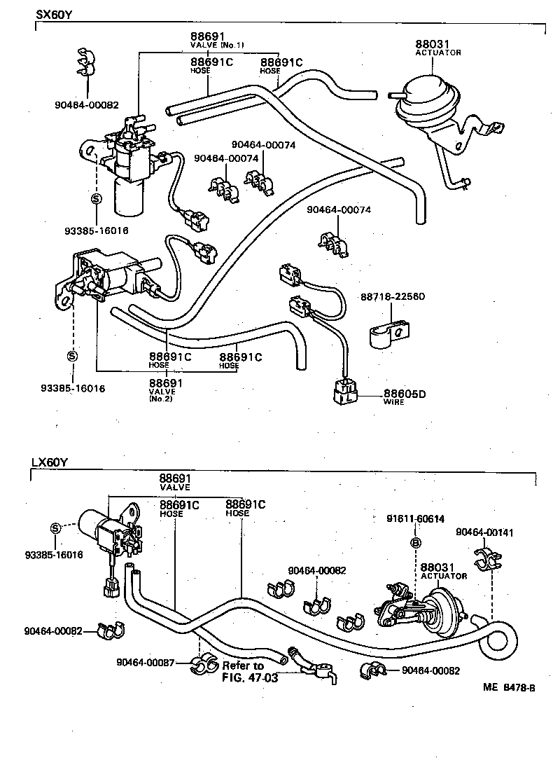 CRESTA |  HEATING AIR CONDITIONING VACUUM PIPING