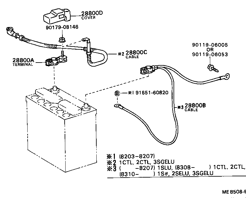  CAMRY VISTA |  BATTERY BATTERY CABLE