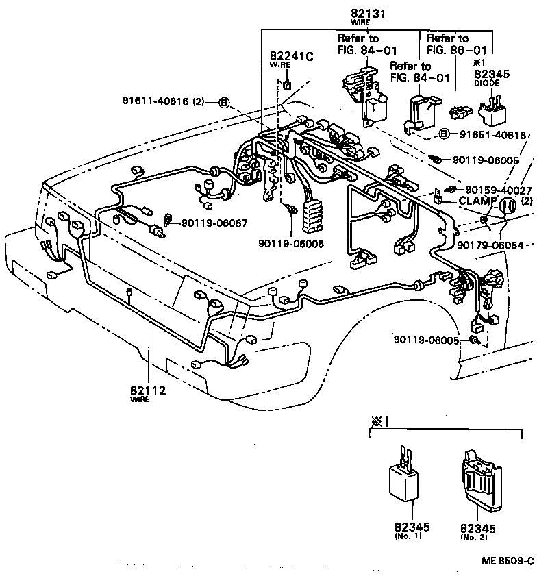  CAMRY VISTA |  WIRING CLAMP