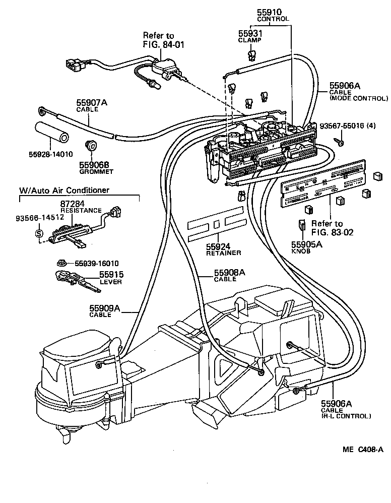  CELICA |  HEATING AIR CONDITIONING CONTROL AIR DUCT