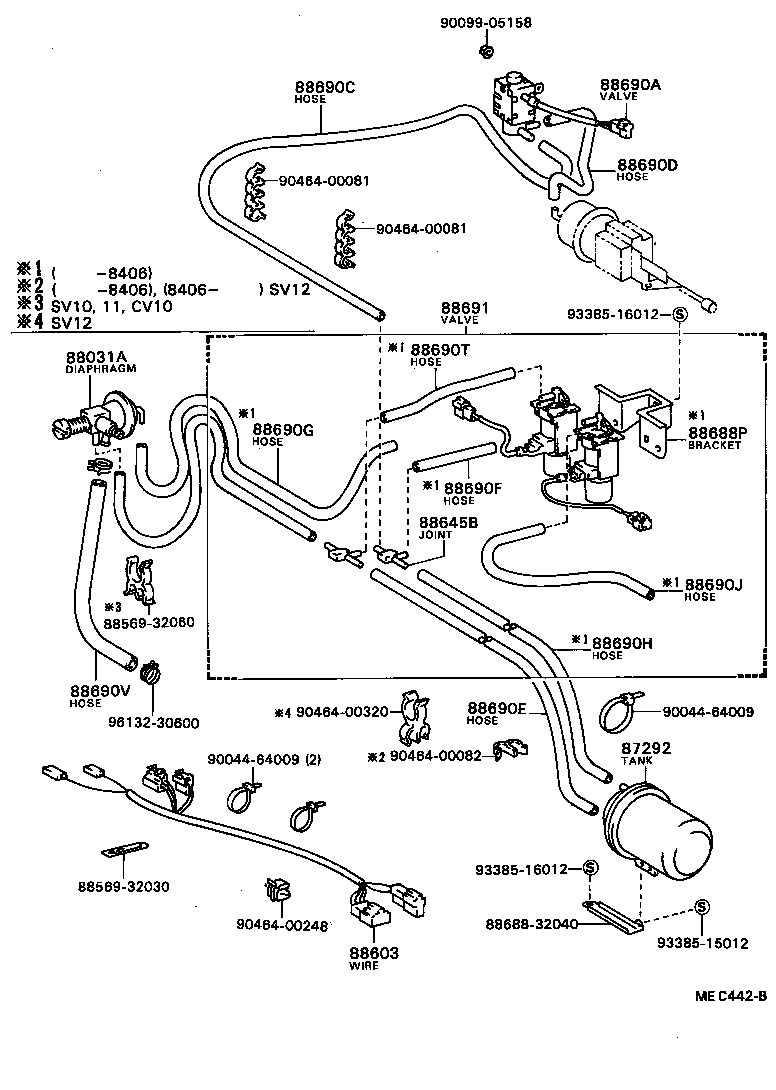  CAMRY VISTA |  HEATING AIR CONDITIONING VACUUM PIPING