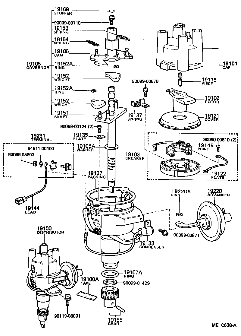  HIACE VAN WAGON |  DISTRIBUTOR