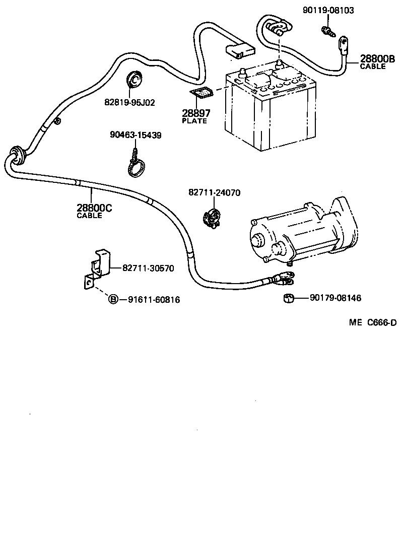 HIACE VAN WAGON |  BATTERY BATTERY CABLE