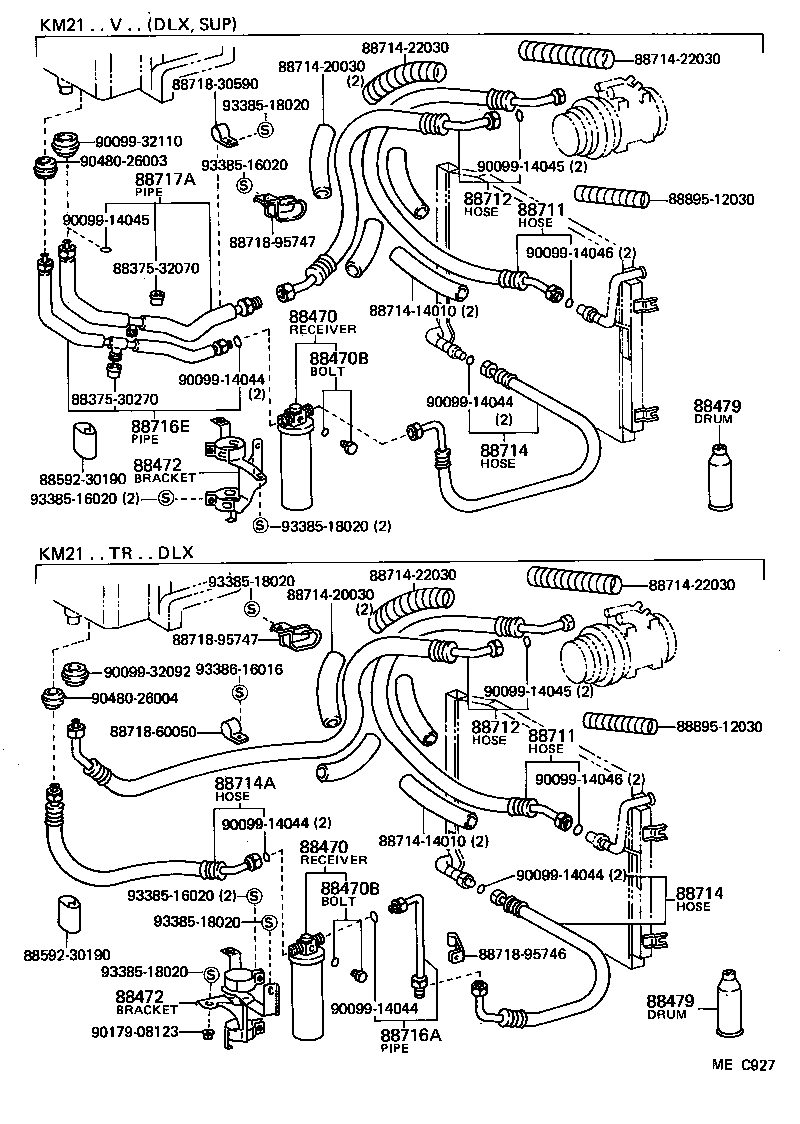  LITE TOWNACE TRUCK |  HEATING AIR CONDITIONING COOLER PIPING