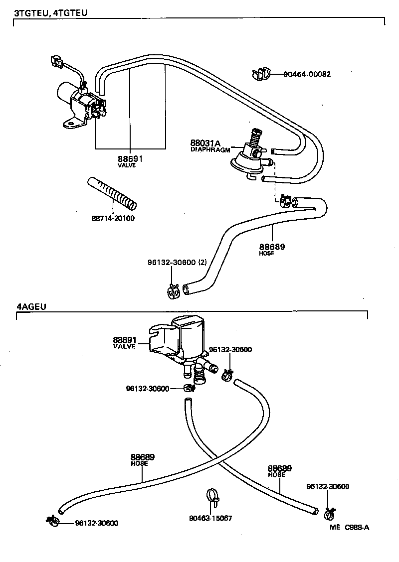  CELICA |  HEATING AIR CONDITIONING VACUUM PIPING