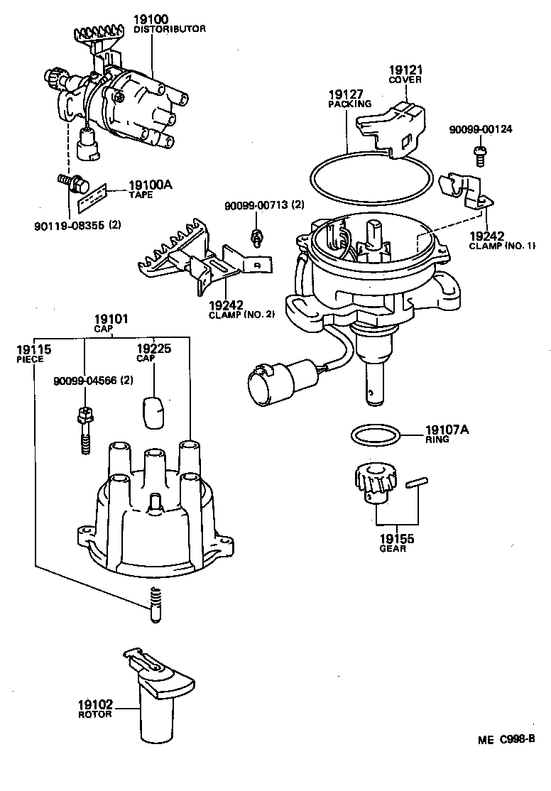  COROLLA LEVIN |  DISTRIBUTOR