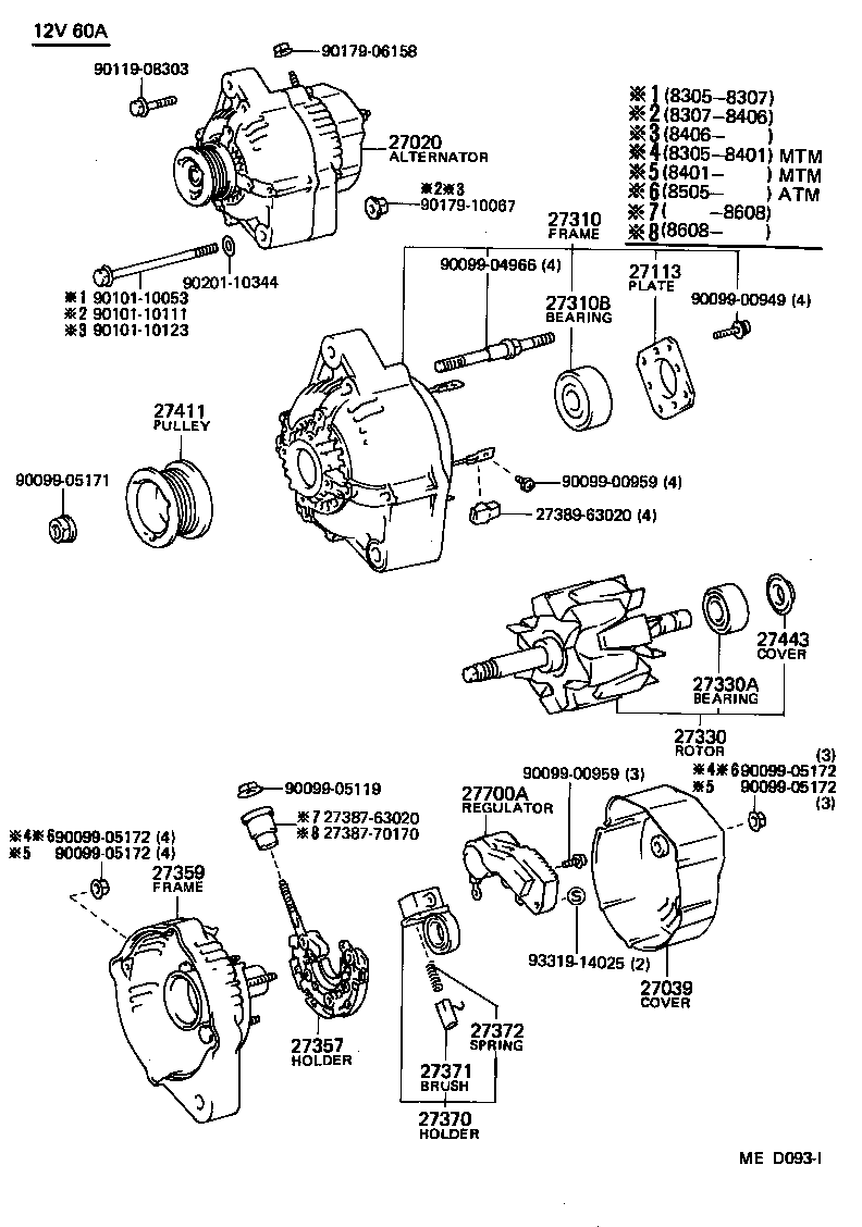  SPRINTER TRUENO |  ALTERNATOR