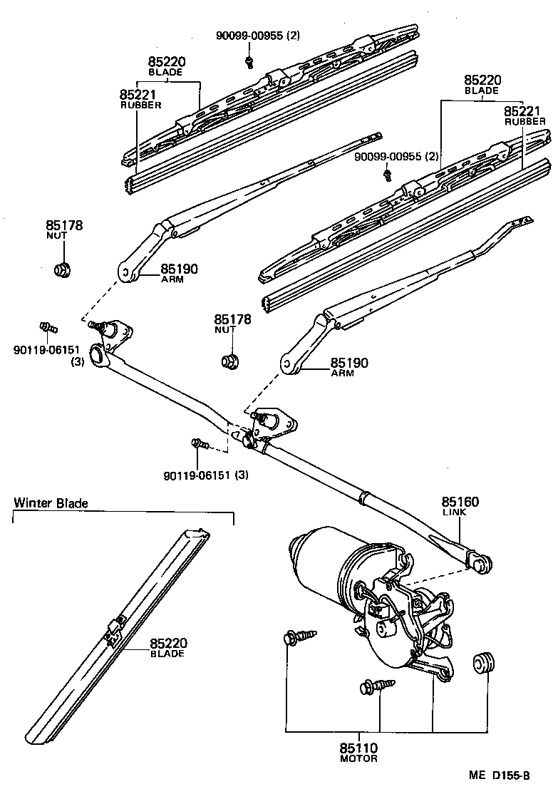  SPRINTER TRUENO |  WINDSHIELD WIPER