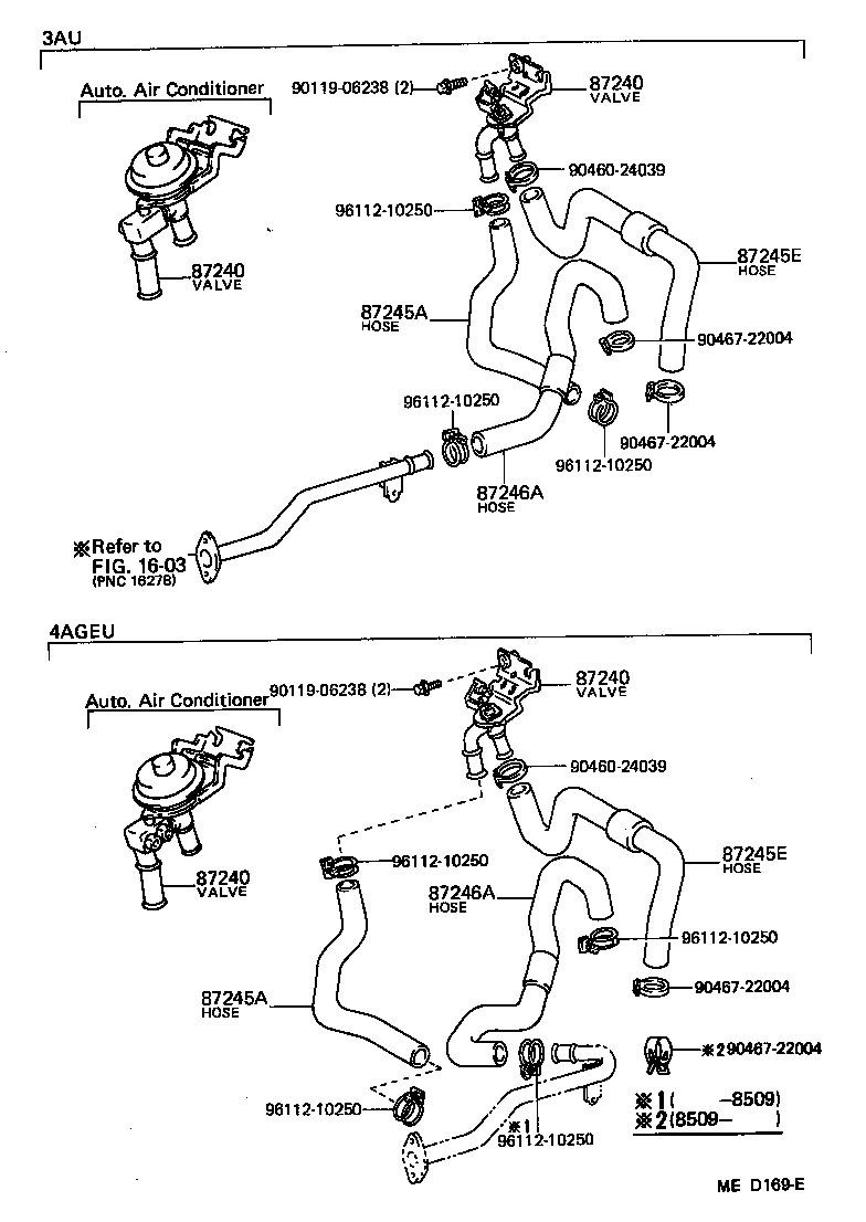  SPRINTER TRUENO |  HEATING AIR CONDITIONING WATER PIPING