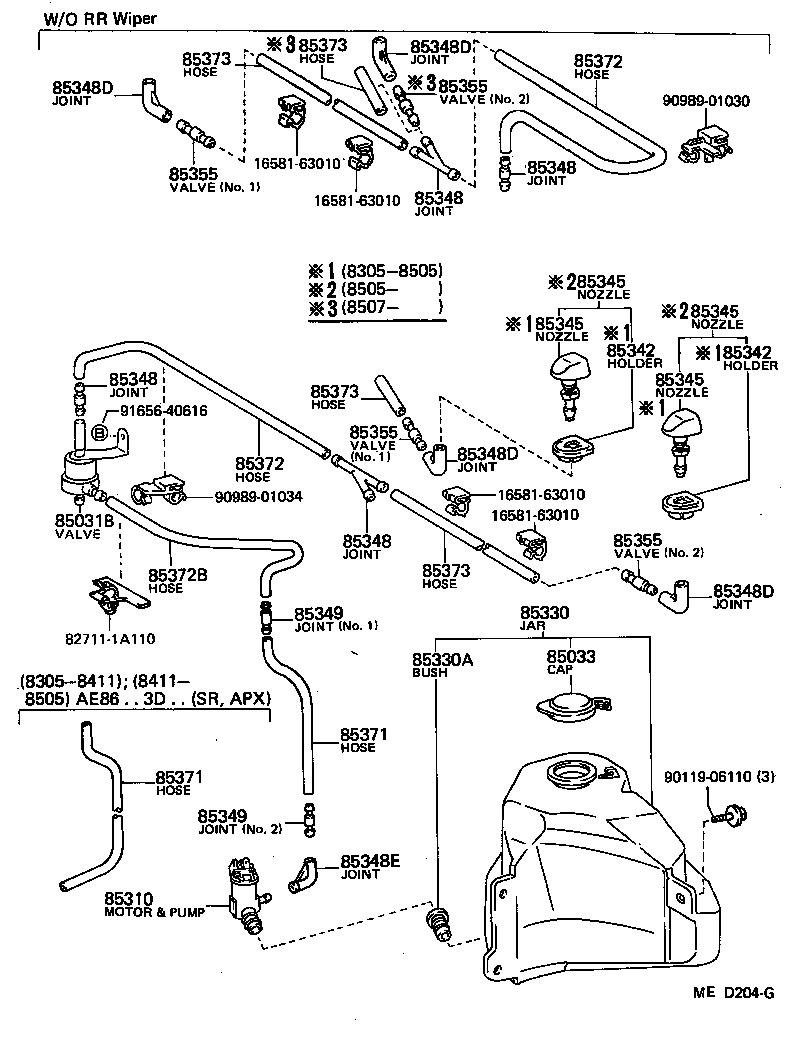  SPRINTER TRUENO |  WINDSHIELD WASHER