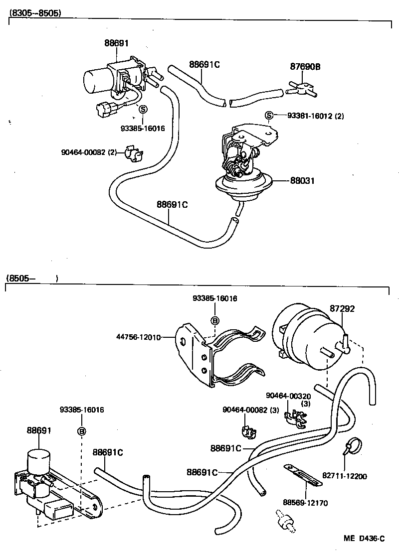  SPRINTER TRUENO |  HEATING AIR CONDITIONING VACUUM PIPING