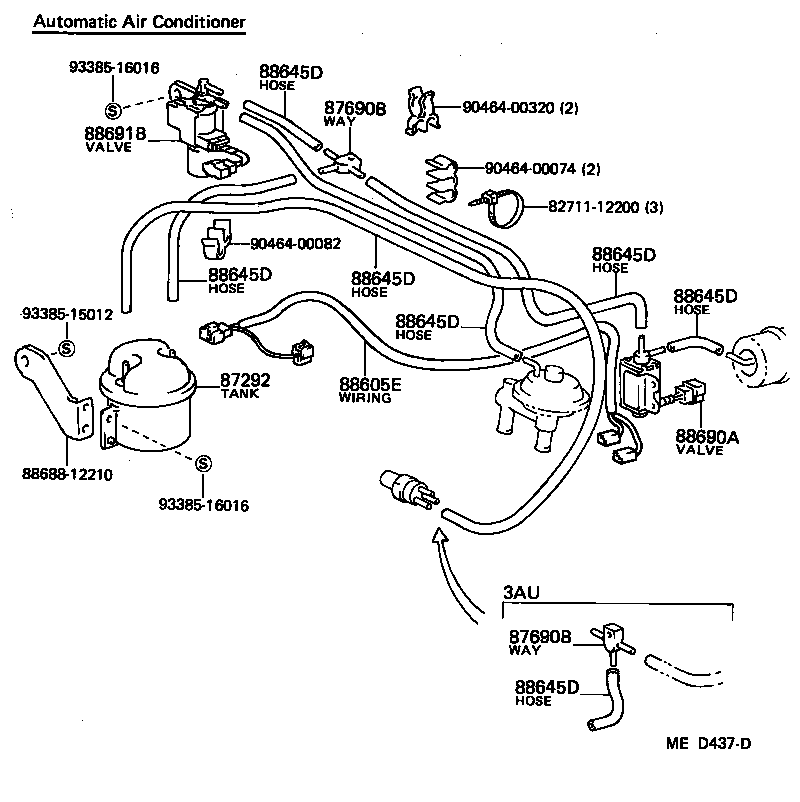  SPRINTER TRUENO |  HEATING AIR CONDITIONING VACUUM PIPING
