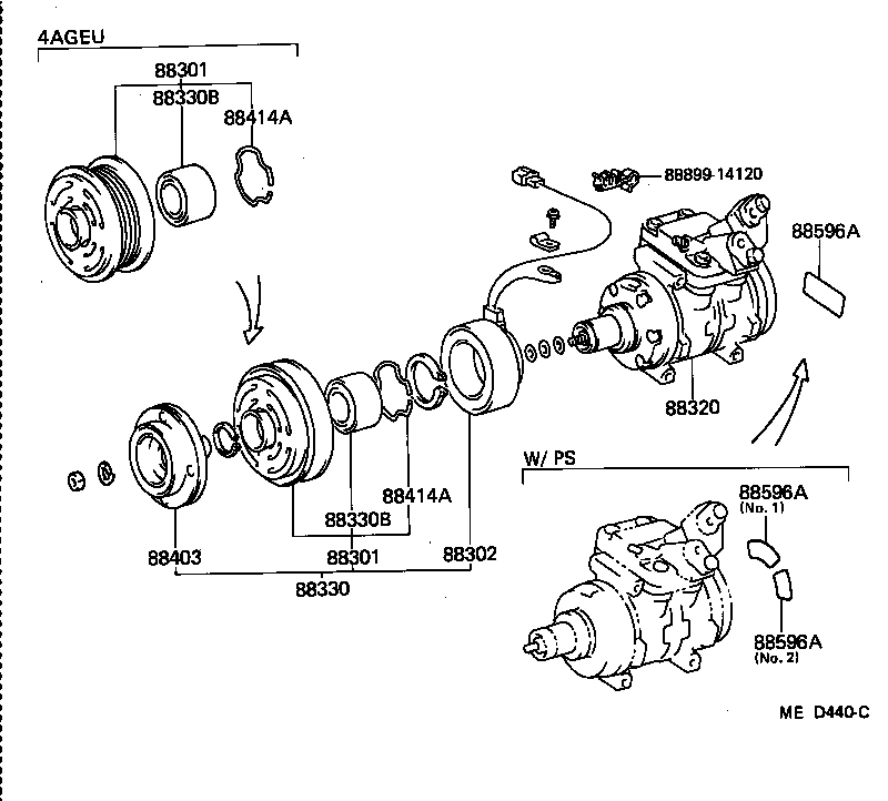 SPRINTER TRUENO |  HEATING AIR CONDITIONING COMPRESSOR