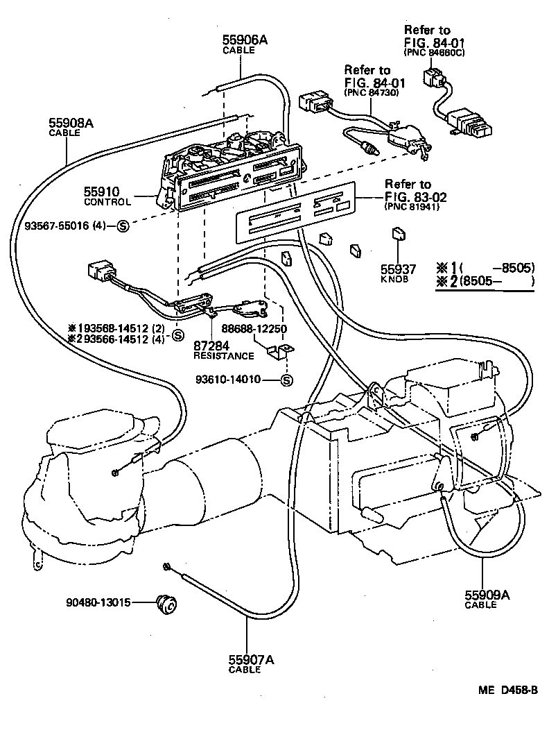  SPRINTER TRUENO |  HEATING AIR CONDITIONING CONTROL AIR DUCT