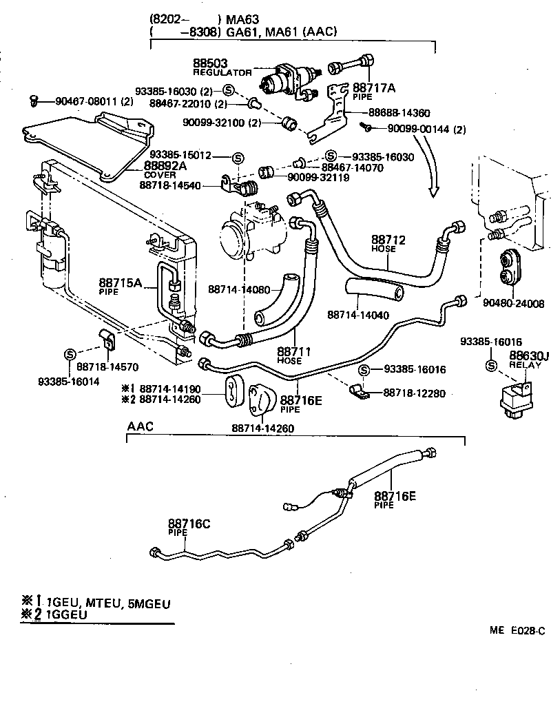  CELICA |  HEATING AIR CONDITIONING COOLER PIPING