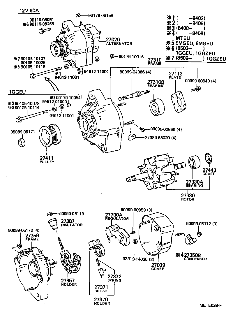  CROWN |  ALTERNATOR