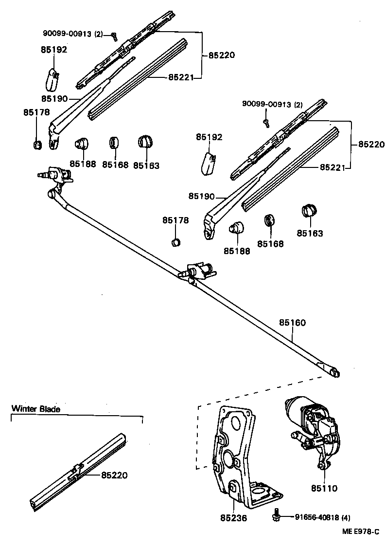  DYNA TOYOACE |  WINDSHIELD WIPER