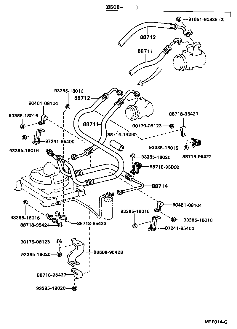  DYNA TOYOACE |  HEATING AIR CONDITIONING COOLER PIPING