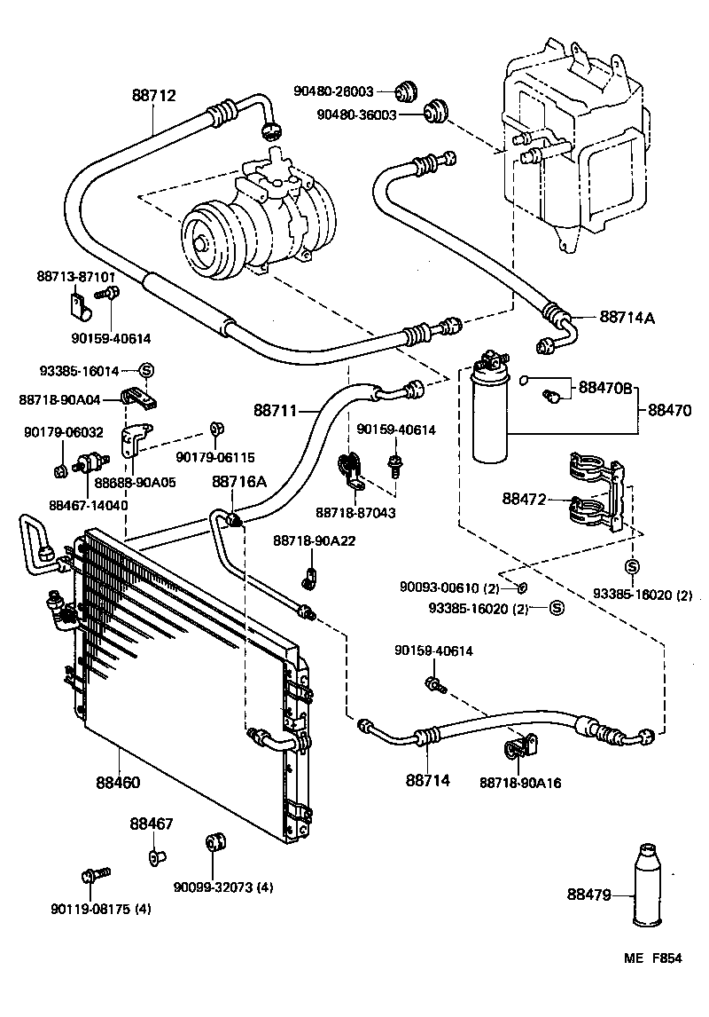  LAND CRUISER VAN |  HEATING AIR CONDITIONING COOLER PIPING