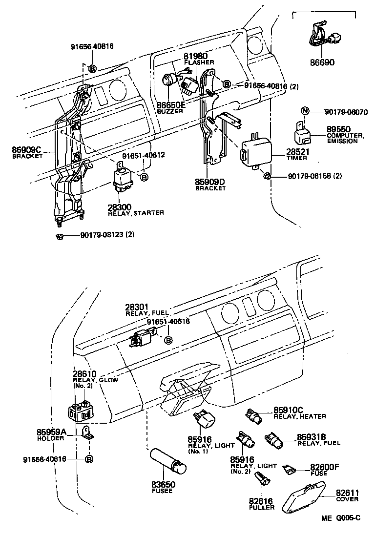  TOYOACE DYNA |  SWITCH RELAY COMPUTER
