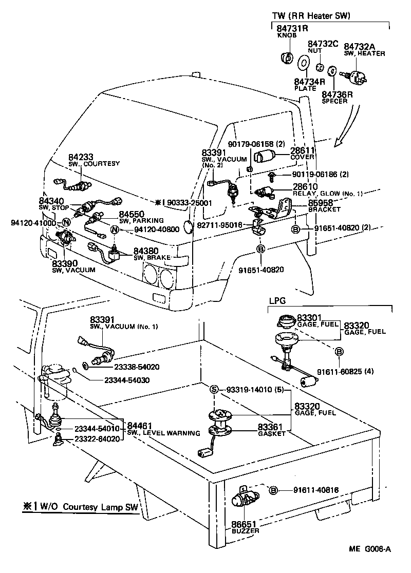  TOYOACE DYNA |  SWITCH RELAY COMPUTER