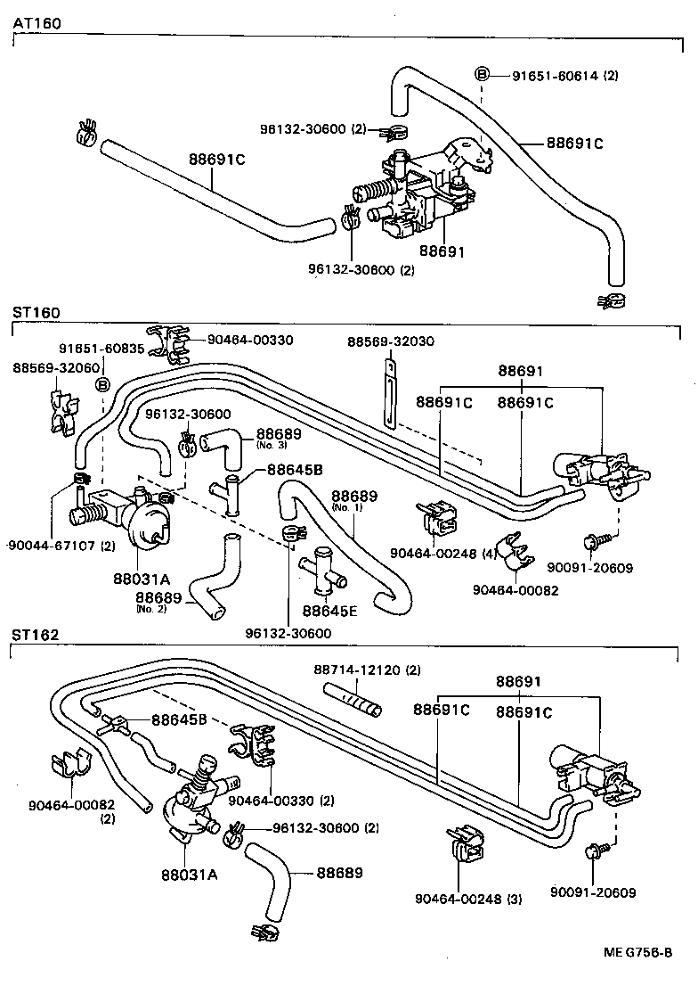  CELICA |  HEATING AIR CONDITIONING VACUUM PIPING