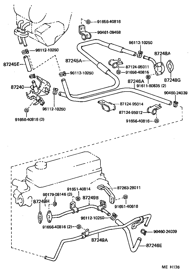  TOYOACE DYNA |  HEATING AIR CONDITIONING WATER PIPING