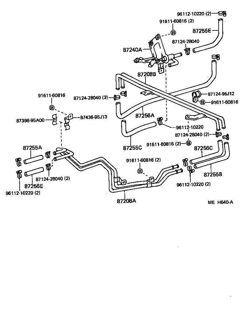  HIACE VAN WAGON |  HEATING AIR CONDITIONING WATER PIPING