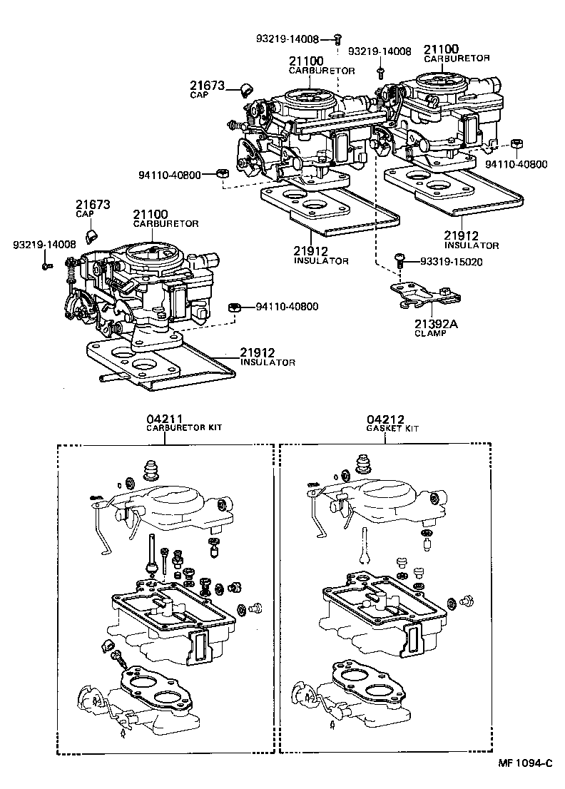  PUBLICA |  CARBURETOR ASSEMBLY