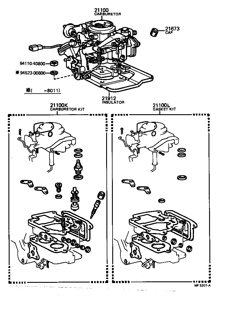  DYNA TOYOACE |  CARBURETOR ASSEMBLY