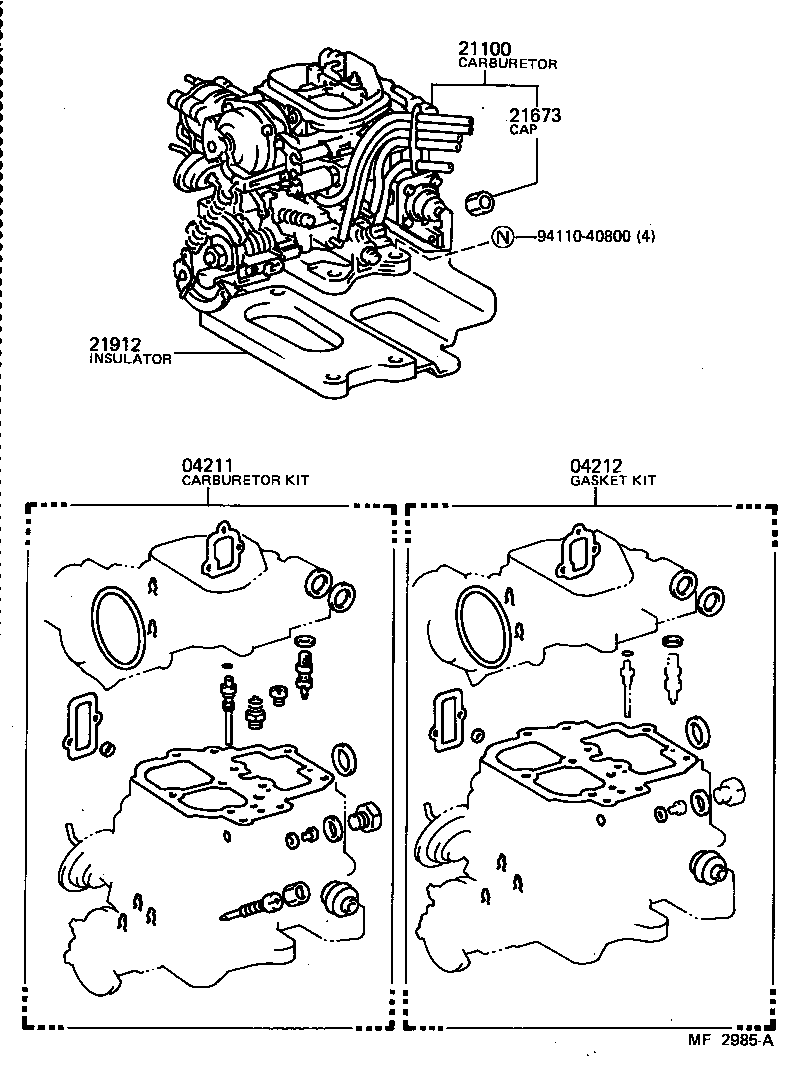  HIACE VAN WAGON |  CARBURETOR ASSEMBLY